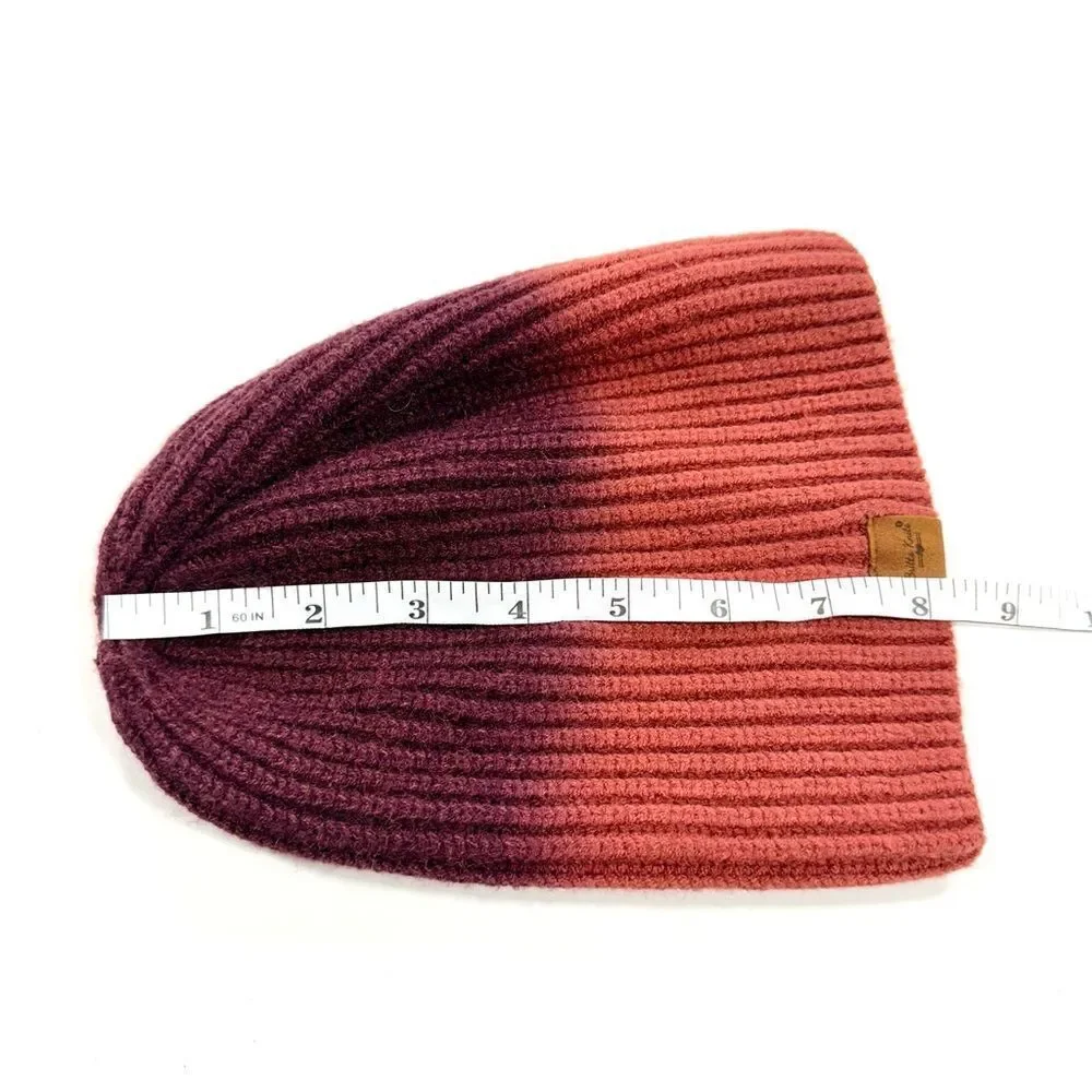 Britt’s knits Deep Burgundy ombre knit beanie - Picture 5 of 6